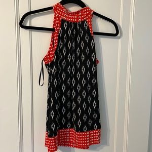 Patterned dressy halter top